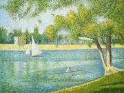 The Seine at La Grande Jatte Spring 1887 By Georges Seurat