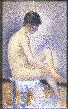 Seated Model Side View 1887 By Georges Seurat