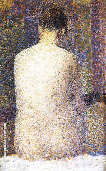 Model Rear View 1887 By Georges Seurat