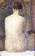 Model Rear View 1887 By Georges Seurat