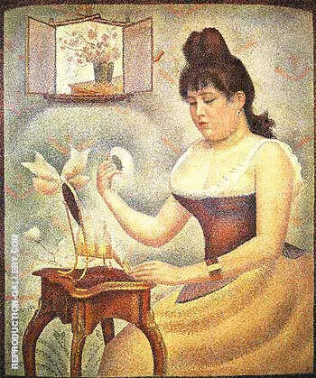Young Woman Powdering Herself 1888 By Georges Seurat