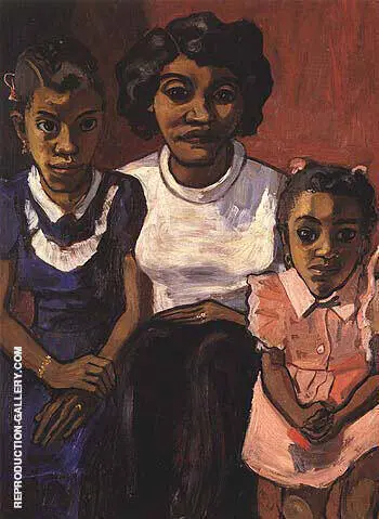 Black Spanish-American Family 1950 By Alice Neel