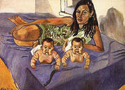 Nancy and Twins Five Months 1971 By Alice Neel