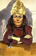Woman in Cafe 1975 By Alice Neel