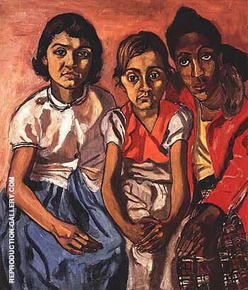 Three Puerto Rican Girls 1955 By Alice Neel