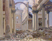 Ruined Cathedral Arras 1918 By John Singer Sargent