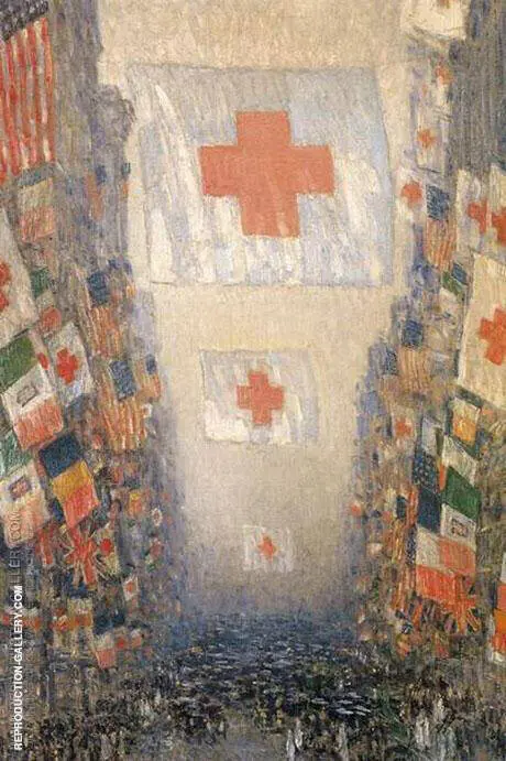 Red Cross Drive May 1918 Celebration Day By Childe Hassam