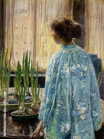 The Table Garden 1910 by Childe Hassam | Oil Painting Reproduction