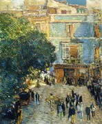 Square at Seville 1910 By Childe Hassam