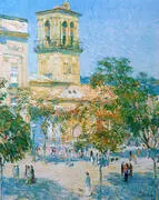 Street of the Great Captain Cordoba 1910 By Childe Hassam