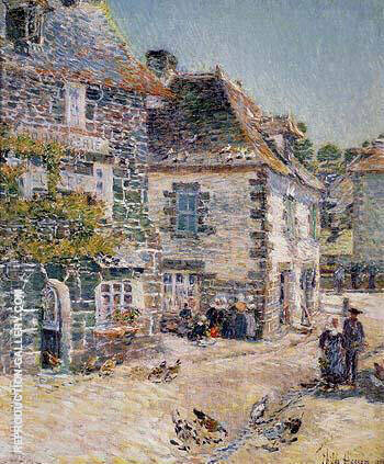 Pont-Aven Noon Day 1897 by Childe Hassam | Oil Painting Reproduction