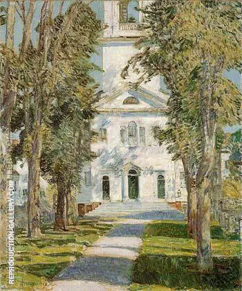 The Church at Gloucester 1918 By Childe Hassam