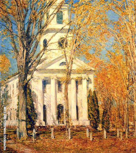 Church at Old Lyme 1905 by Childe Hassam | Oil Painting Reproduction