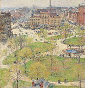 Union Square in Spring 1896 By Childe Hassam