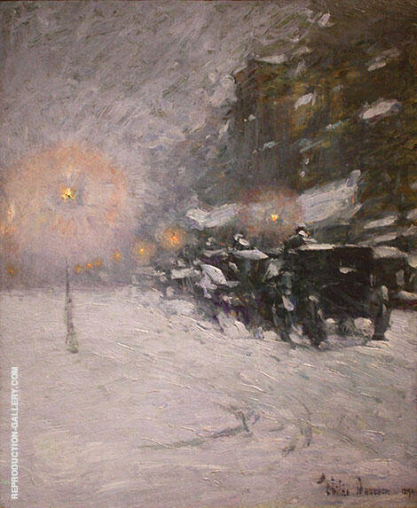 Winter Midnight 1894 by Childe Hassam | Oil Painting Reproduction