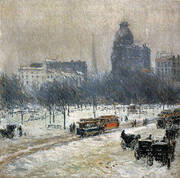 Winter in Union Square 1889 By Childe Hassam