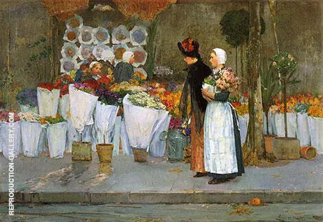 At the Florist 1889 By Childe Hassam