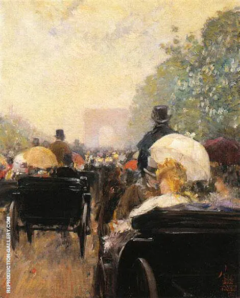 Carriage Parade 1888 By Childe Hassam