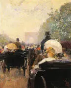 Carriage Parade 1888 By Childe Hassam