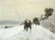 Along the Seine Winter 1887 By Childe Hassam