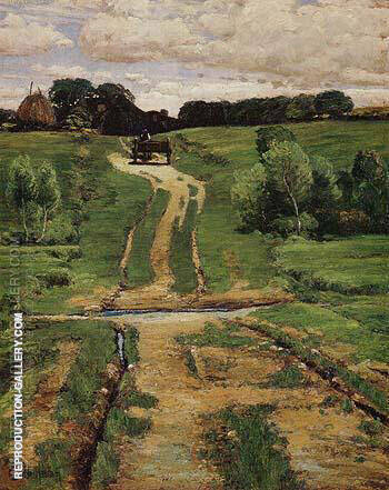 A Back Road 1884 by Childe Hassam | Oil Painting Reproduction