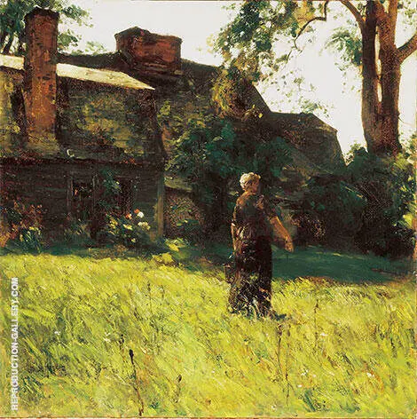 The Old Fairbanks House Dedham Massachusetts 1884 By Childe Hassam