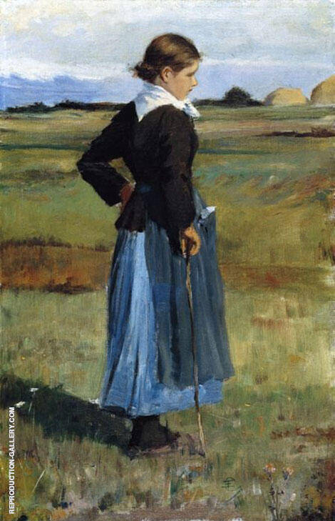 French Peasant Girl 1883 by Childe Hassam | Oil Painting Reproduction