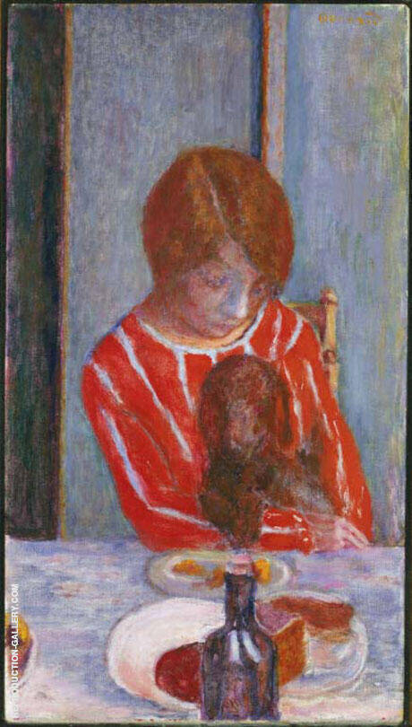Woman with Dog 1922 by Pierre Bonnard | Oil Painting Reproduction