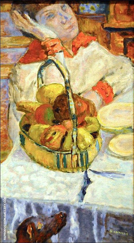 Woman with Basket of Fruit 1915 | Oil Painting Reproduction