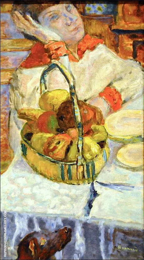Woman with Basket of Fruit 1915 By Pierre Bonnard