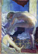 Large Nude in Blue 1924 By Pierre Bonnard
