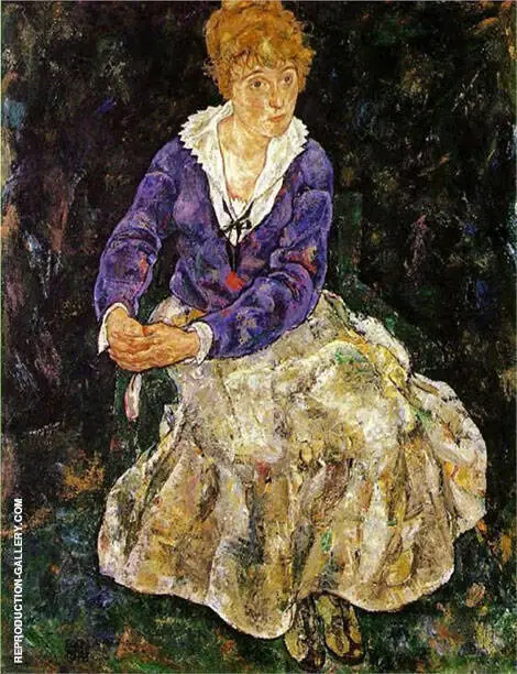 Portrait of the Artist's Wife, Seated 1918 By Egon Schiele
