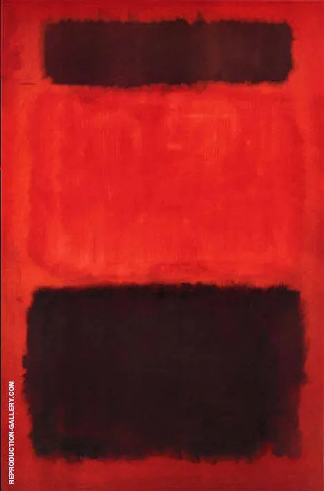 Brown and Blacks in Red 1957 By Mark Rothko (Inspired By)