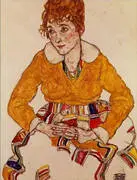 The Arist's Wife, Seated 1917 By Egon Schiele