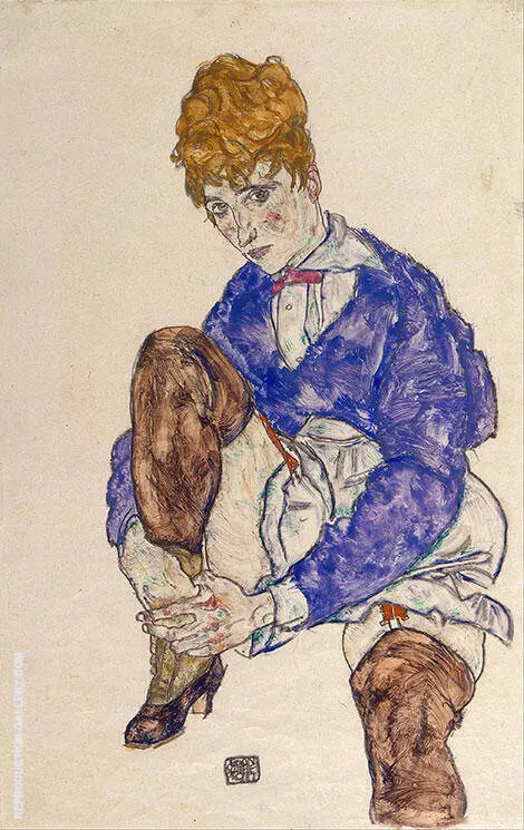 Portrait of the Artist's Wife, 1917 By Egon Schiele