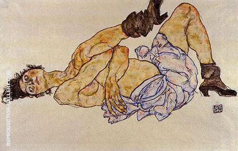 Reclining Female Nude, 1914 By Egon Schiele