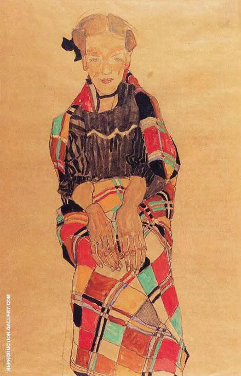 Portrait of Poldi Lodzinsky By Egon Schiele