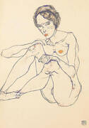 Nude Woman 1914 By Egon Schiele
