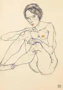 Nude Woman 1914 By Egon Schiele