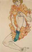 The Green Stocking, 1914 By Egon Schiele