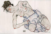 Kneeling Female Semi-Nude, 1917 By Egon Schiele