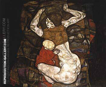 Young Mother 1914 by Egon Schiele | Oil Painting Reproduction