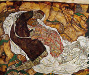 Death and Maiden Man and Girl By Egon Schiele