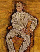 Portrait of Victor Ritter von Bauer 1918 By Egon Schiele