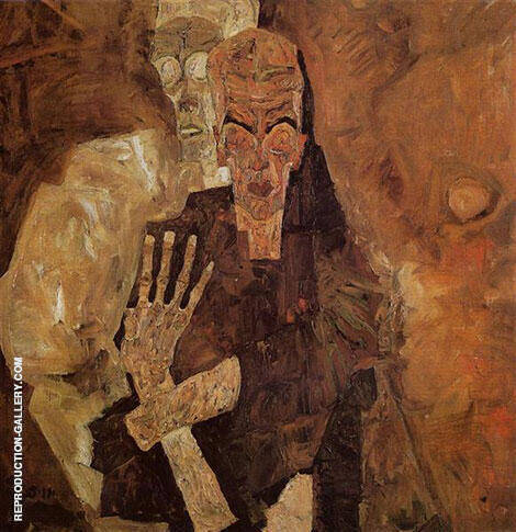 The Self-Seers II (Death and Man) 1911 | Oil Painting Reproduction