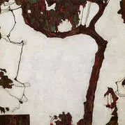 Autumn Tree with Fuchsias 1909 By Egon Schiele
