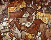 Krumau Town Crescent I (The Small City V) By Egon Schiele