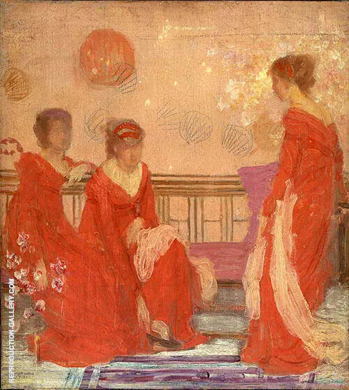 Harmony in Flesh Color and Red 1869 By James McNeill Whistler