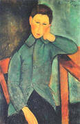 Boy with Blue Waistcoat 1919 By Amedeo Modigliani