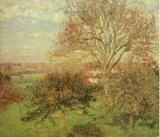 Autumn Morning at Eragny 1897 By Camille Pissarro